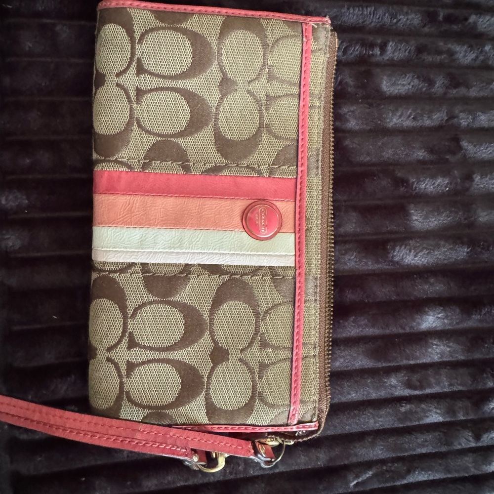 Coach Signature Wristlet Wallet